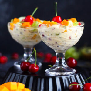 Fruits Salad with Ice Cream