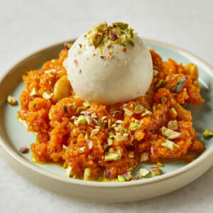Carrot Halwa with Ice Cream